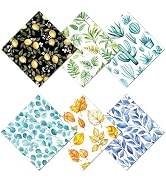 CREATCABIN 6 Pcs Thickened Glasses Cleaning Cloth Leaf Microfiber Cleaning Cloth Multi-Colored Ey...