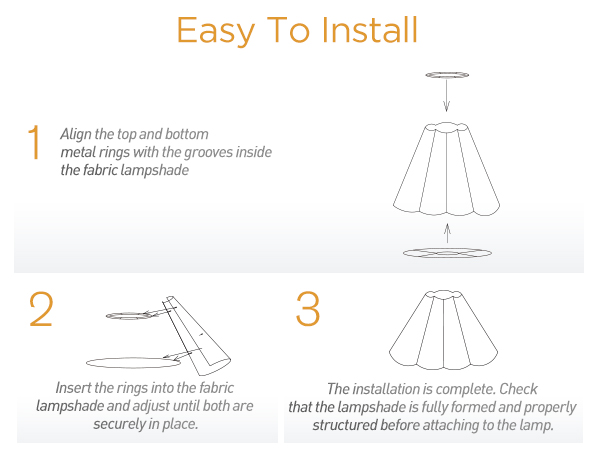 Modern Table Lamps, Nightstand Bedside Lamps with Umbrella Form Linen Lampshade