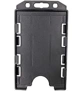 Plastic ID Badge Holder, Vertical, Double Sided