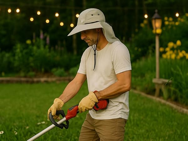 xl xxl big large upf uv 50 neck flap wide brim sun fishing hat