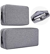 Portable Electronics Accessories Storage Bag, 2PCS Big + Small Carrying Case Travel Cable Organiz...