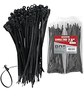 TOKCKYBL Heavy Duty Zip Ties with Screw Hole, 75lbs Tensile Strength, 7.5 Inch Mountable Cable Ti...