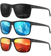 Fanshen Polarized Sunglasses for Men Women, UV Protection Lightweight Mens Sun Glasses for Drivin...