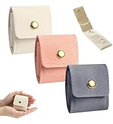 3 Pcs Mini Travel Jewelry Bag,Mini Travel Jewelry Bag Foldable with Snap Fastener Design,Portable...