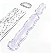Luvzuni Wrist Rest for Keyboard and Mouse, Purple | Glitter Ergonomic, Sparkle Cloud Design, Gel ...