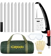 Pole Saws for Tree Trimming, Manual Pole Saws, Tree Pruner Extendable for garden (14FT Stainless ...