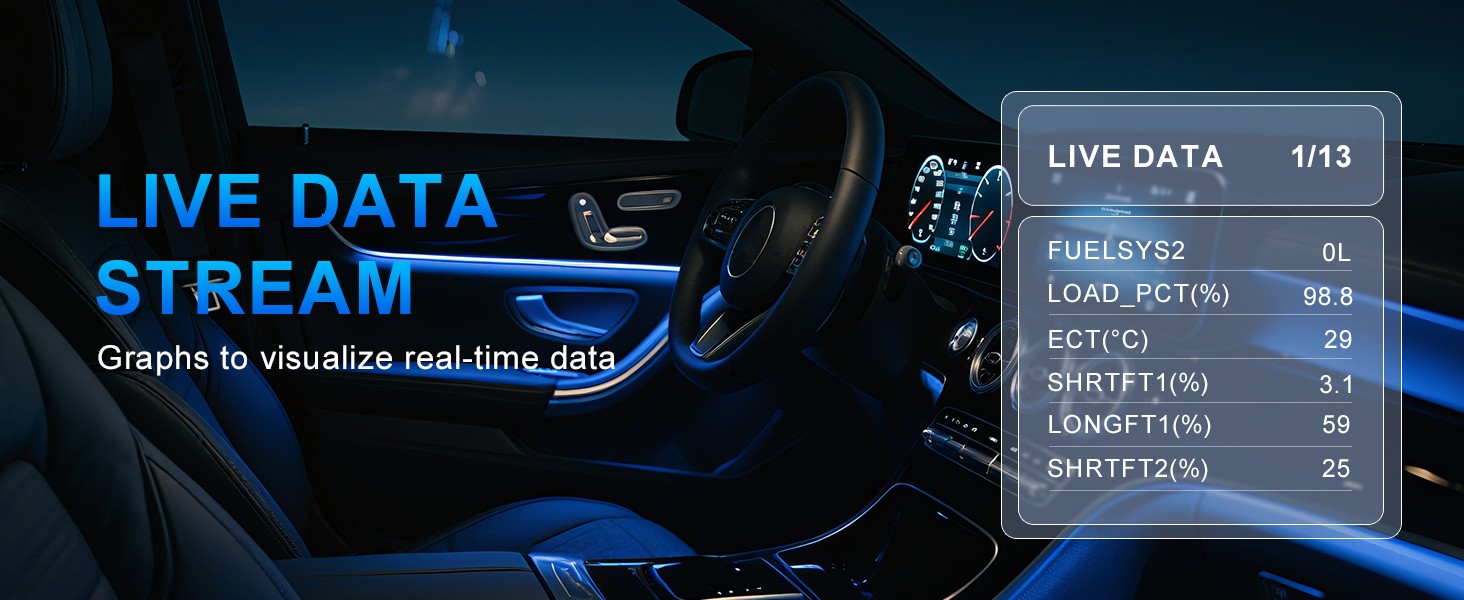 live data obd2 scanner scan tool with live data