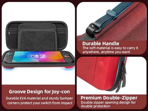 Switch 2 Carry Case Compatible with Nintendo Switch 2 Console,Large Capacity Switch Case