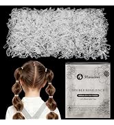 Flareann 2000pcs Clear Elastic Hair Bands – Hair Ties, Rubber Hair Ties & Soft Hair Elastics, No-...