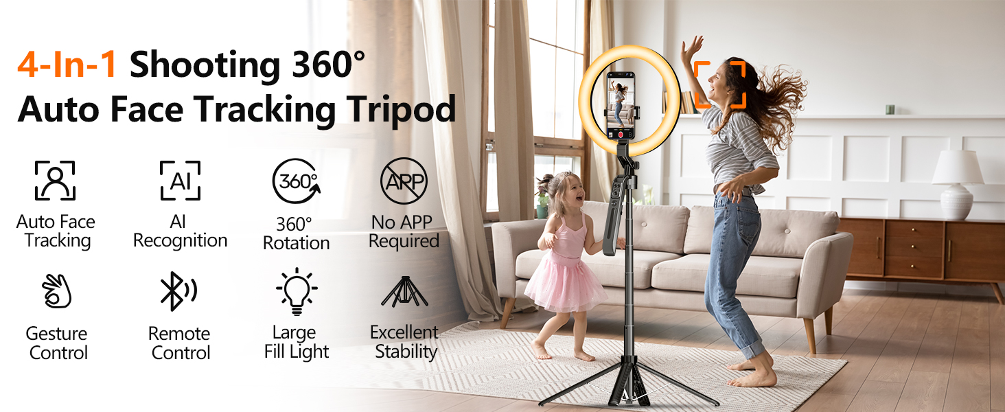 tripod for iphone with light