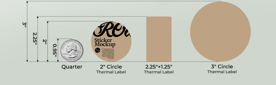 Circle thermal labels