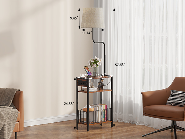 Floor Lamp with Table