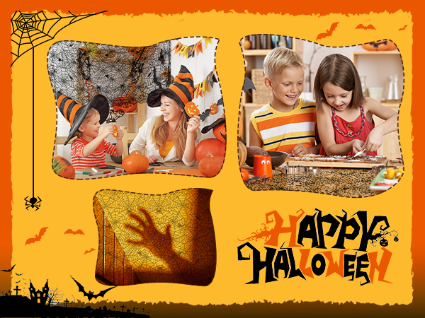 black cloth halloween decor