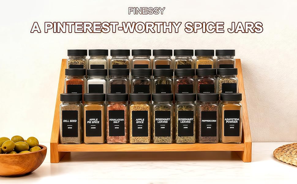 black spice jar with label