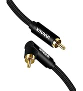 VANAUX 90 Degree Right Angle RCA Cable Subwoofer Cable Male to Male Digital Coaxial Audio Cable f...