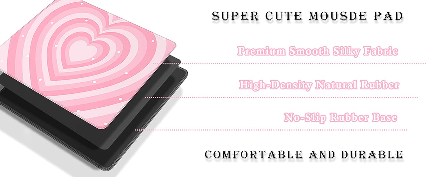 pink mouse pad desk accessories