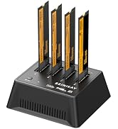 SEINIKAY M.2 NVMe & SATA SSD Docking Station with Fan, Tool-Free Dual NVMe SATA SSD Enclosure wit...