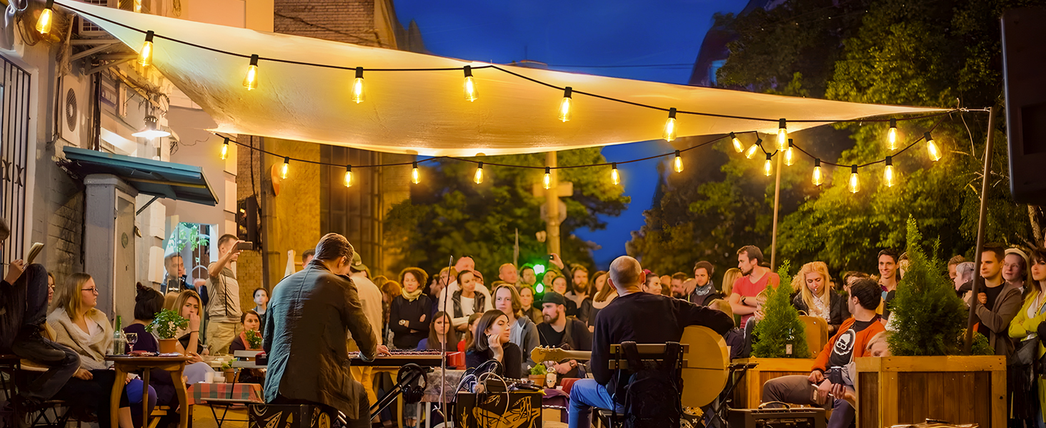 solar string lights for patio and garden
