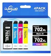 LLAOLLAO 702XL 702 Ink Cartridges Combo Pack Remanufactured Replacement for 702xl Ink Cartridges ...