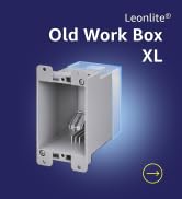 LEONLITE 20 Cubic Inch Old Work Electrical Outlet Box One Gang, Ultra-deep Device Box, PVC Electr...