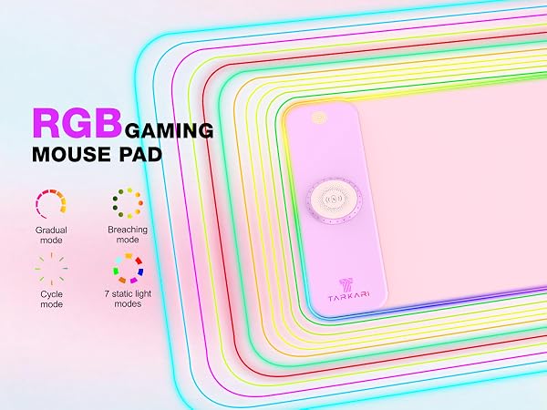 TARKARI Magnetic Wireless Charging RGB Mouse Pad