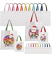 TAWZIN Sublimation Blank Tote Bags, 20Pcs Canvas Tote Bags 16.1 x 14 Inch, 9 x 8 Inch Small Canva...