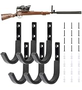 TRIPLE DEER Gun Rack Storage Wall Mount Shotgun Rifle Hook Horizontal Metal Gun Hanger for Any Ri...