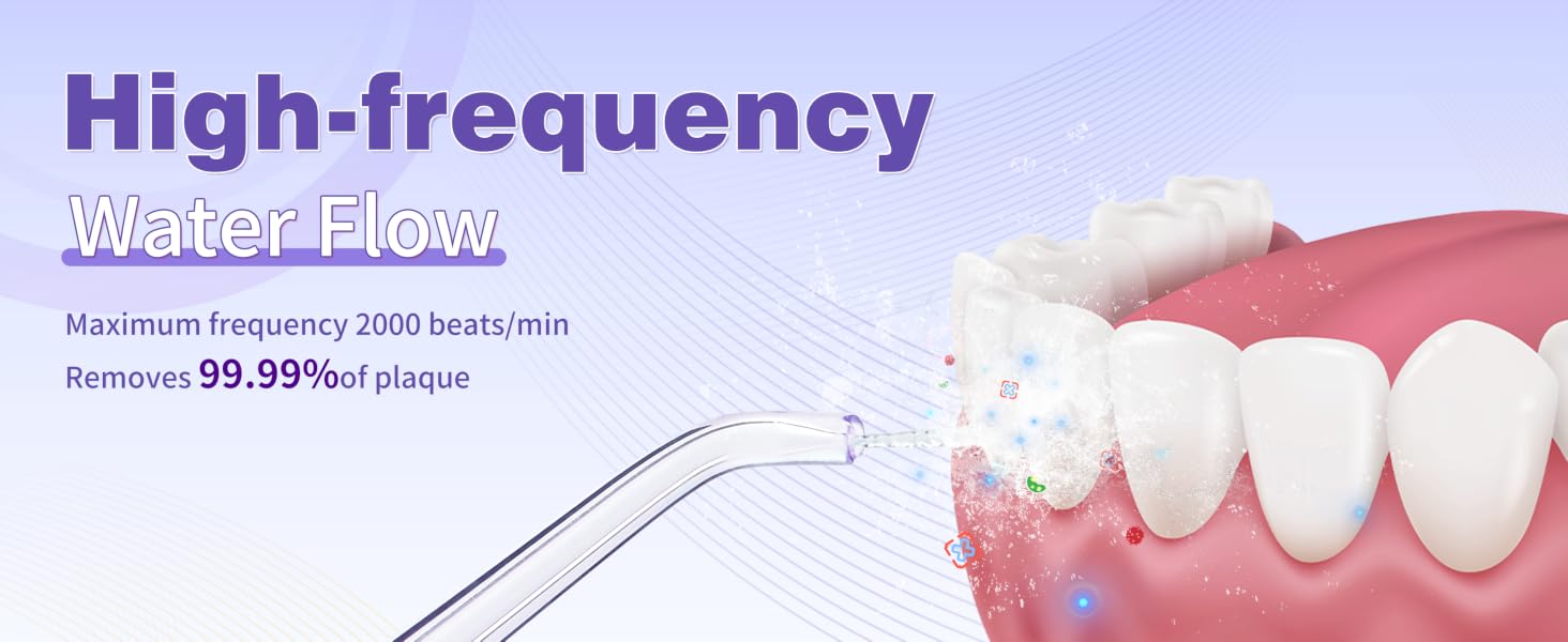 TOVENDOR Electric Water Flosser High-frequency Water Flow