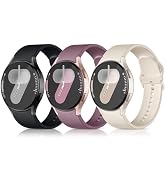 Charlam 3 Pack No Gap Bands Compatible with Galaxy Watch 7 Band, Galaxy Watch 6 Band, 5 4 FE 40mm...