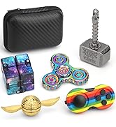 Cool Fidget Toys Set for Kids Adults, Wizard Fidget Spinner, Hammer Finger Hand Spinner, Infinity...