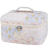 Large Makeup Bag, Cute Cosmetic Bag for Women Girls, Floral Coquette Aesthetic Toiletry Bag, Trav...