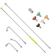 FIXFANS Pressure Washer Extension Wand, 120” pressure washer lance Replacement, Stainless Steel P...