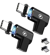 USB C Magnetic Adapter 240W, 90 Degree Right Angle Adapter, 24 Pins 40Gbps 8K 60Hz USB-C Compatib...