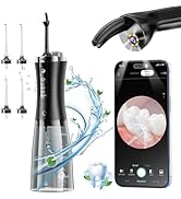 CozyZen Oral irrigator Visual Water Flosser C2 with 10 MP Camera for Teeth, 2 Modes 12 Gears IPX7...