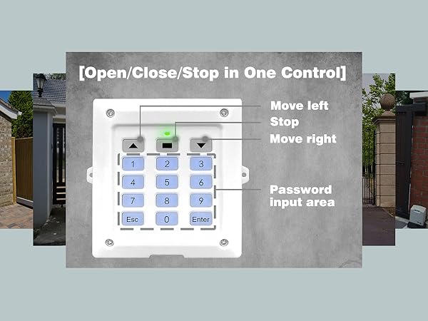 wireless digital keypad control for gate opening and close, entrance exit access system