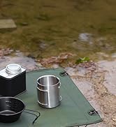 MOONCY Portable Camping Table, Ultralight Beach Table with Oil-Proof Mat and Mesh Storage Bag, Al...