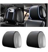 carleef 2PCS Upgrade Headrest Covers for Cars with Storage Pocket,Anti-Stain Leather Car Headrest...