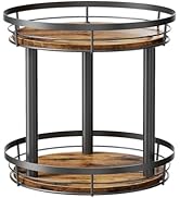 LAMU 10'' Wood Lazy Susan Spice Rack Organizer, 2 Tier Spice Organization for Cabinet, Countertop...