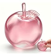 Pink Apple Squishy Toy, Cute Rebounding Fruit Stress Relief | Cute Pink & Green Apple Squishy Toy...