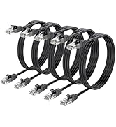 ApoJodly Cat 6 Ethernet Cable 3FT 5-Pack, Short Patch Cable 3 Foot Cord (Cat 6 Cable 3FT, Interne...
