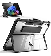 MoKo Case for Microsoft Surface Pro 12 Inch 2025, All-in-One Rugged Transparent Protective Cover ...
