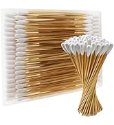 Accesfire 100pcs Large Cotton Swabs in Storage Box, 6 Inch Long Cotton Swabs with Bamboo Handle f...