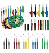 BINTA 35PCS Back Probe Kit, 30A Multi-Angle Test Probe, 4mm Banana Plug to Copper Alligator Clips...