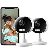 ZOSI Indoor Security Camera, 2Pack 1080P Home WiFi Camera with Phone App, Smart Motion Detection,...