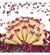 3 Quarts of Red Rose Petals and Eucalyptus Leaves Wedding Confetti with Delphinium, Jasmine, and ...