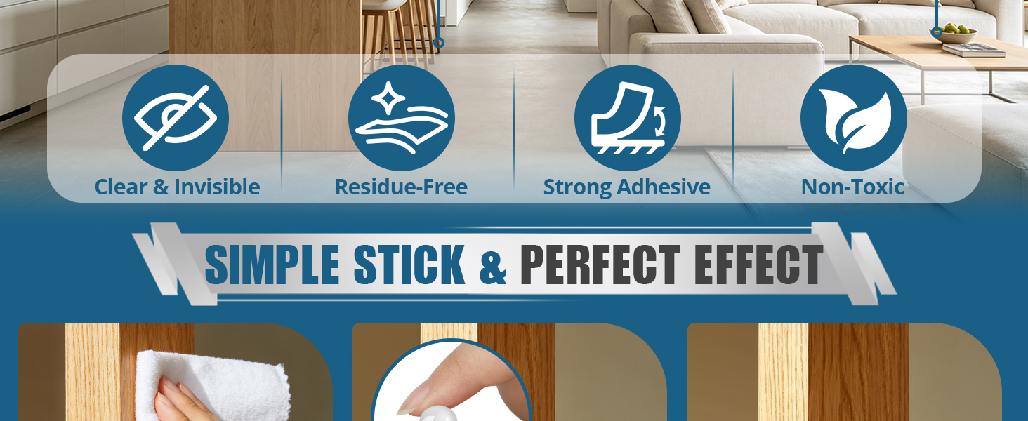 Clear Cabinet Bumpers Self Adhesive for Furniture