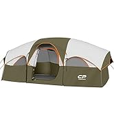 CAMPROS CP Tent 8 Person Camping Tents, Weather Resistant Family Tent, 5 Large Mesh Windows, Doub...