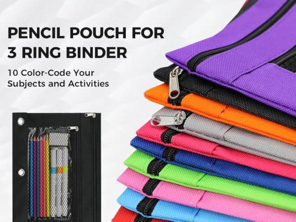 3 Ring Pencil Pouch for Binder