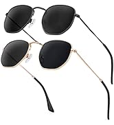 KALIYADI Hexagon Sunglasses For Women Men Polarized Square Sunglasses For Womens Sun Glasses UV P...