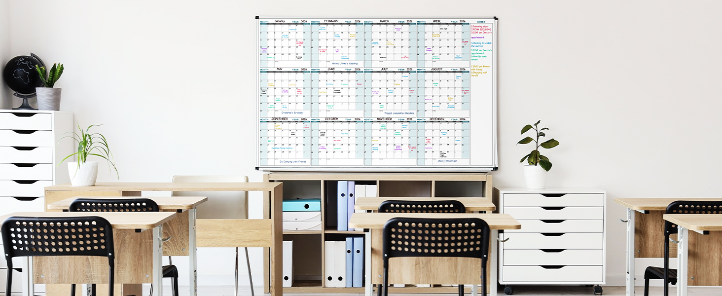 Yearly Wall Calendar Dry Erase,white board calendar dry erase for wall